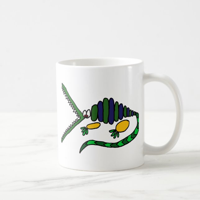 WECHSELSTROM, flippige Krokodil-Kunst Kaffeetasse (Rechts)