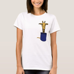WECHSELSTROM, Giraffe in einem Taschen-Shirt T-Shirt