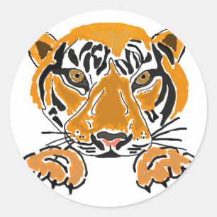 WECHSELSTROM, Tigeraufkleber Runder Aufkleber