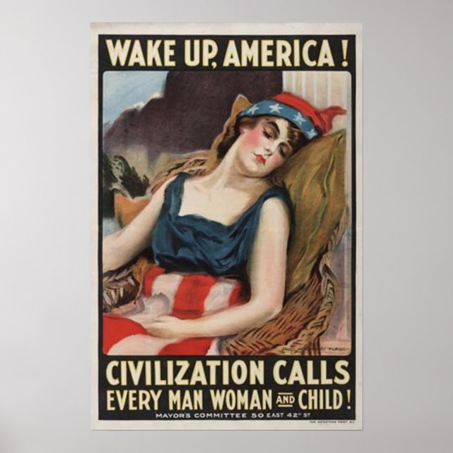 Weck Amerika auf! Poster (Vorne)