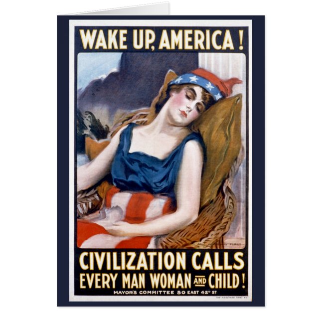 Weck Amerika auf! Vintage Patriotische Freiheit Ku (Vorne)