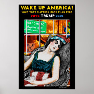 Weck Amerika Trump 2020 auf Poster