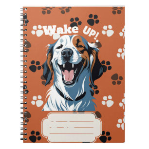 Weck auf!! Golden Retriever Pop Art von CallisC Notizblock