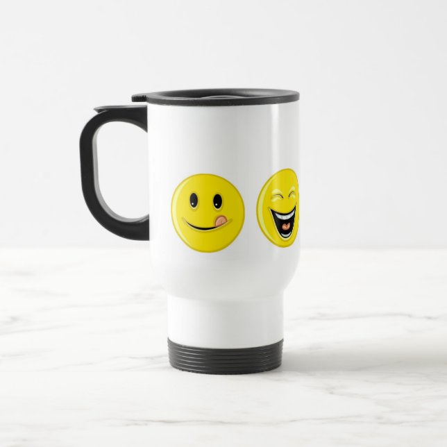 Weck auf mit einer LächelTasse ... ;) Reisebecher (Links)