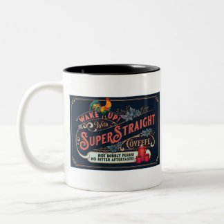  Weck auf! Mit SuperStraight Covfefe! Zweifarbige Tasse