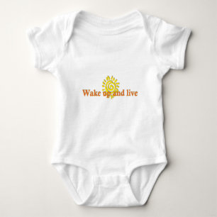 Weck auf und lebe baby strampler