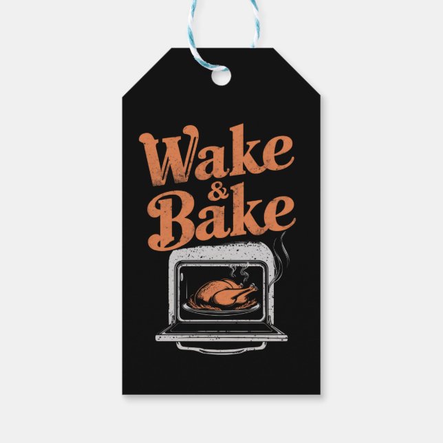 Weck Bake Turkey Dinner Funny Erntedank Geschenkanhänger (Rückseite)