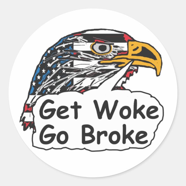 Weck Go Broke Runder Aufkleber (Vorderseite)