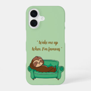 Weck mich auf, lustige schlafende Faultier-Tiere iPhone 16 Hülle
