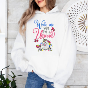 Weck mich auf, wenn ich ein Einhorn bin Hoodie