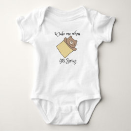 Weck mir, wenn es Frühlingsbaby ist Baby Strampler