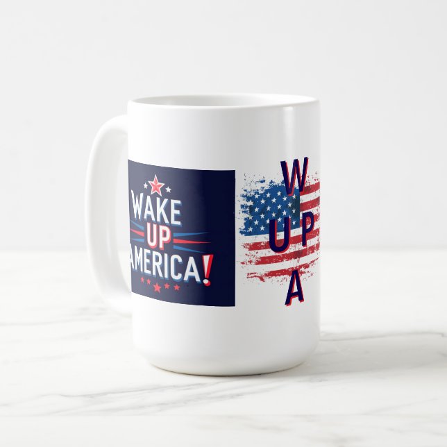 Weck nach Amerika (WUPA) Kaffeetasse (Vorderseite Links)