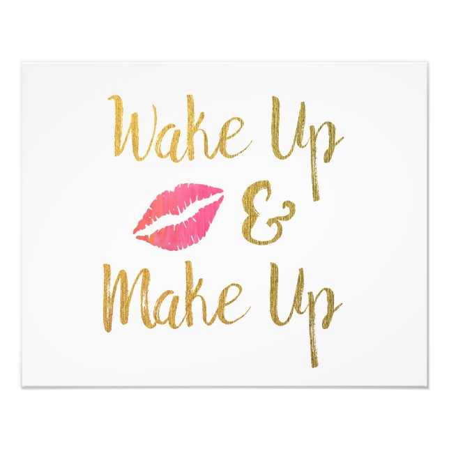 Weck und Make-up druckbar // Makeup Quote Fotodruck (Vorne)