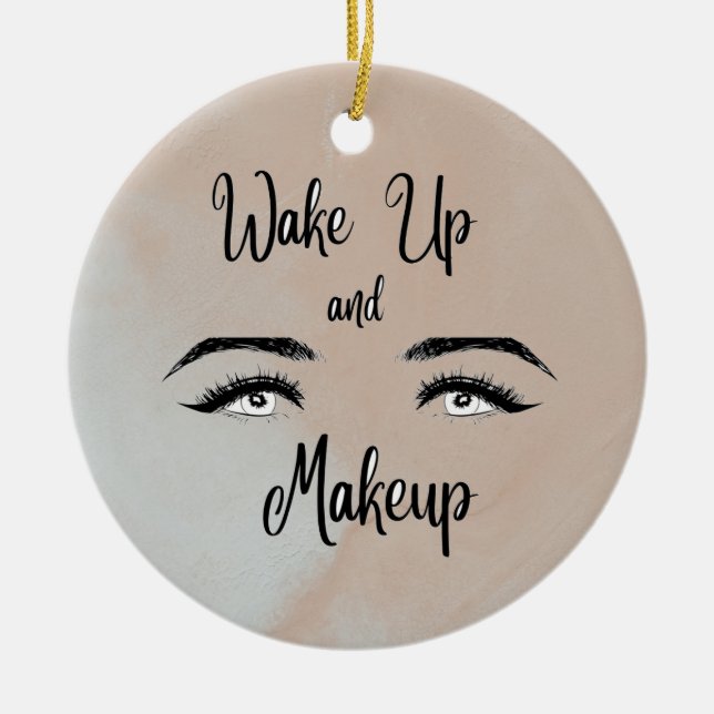 Weck und Makeup Keramik Ornament (Vorne)