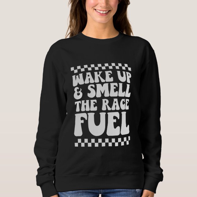 Weck und rieche den Rennbrenner Motocross Dirt Bik Sweatshirt (Vorderseite)