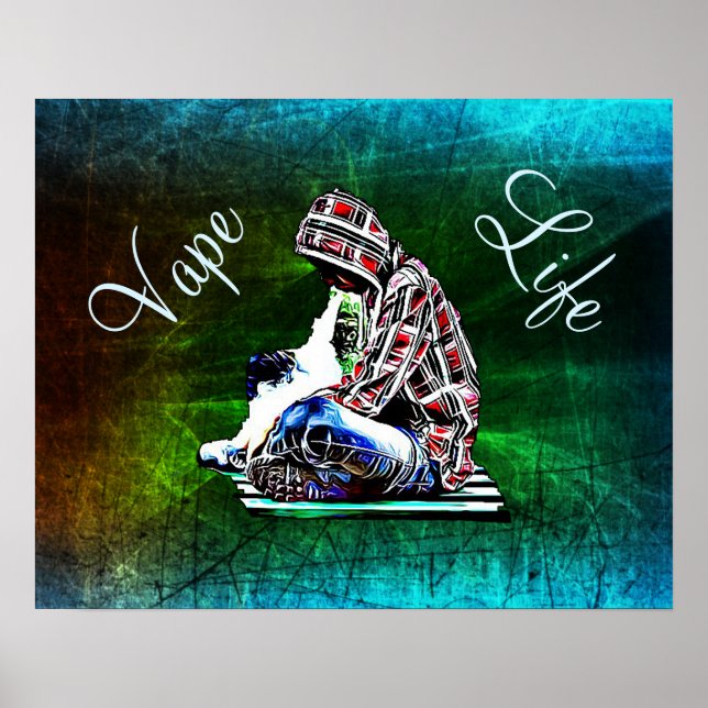 Weck- und Vape-Vaping-Rauchplakat Poster (Vorne)