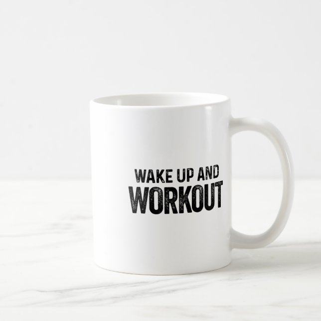 Weck und Workout - Motivierend Fitness Bodybui Kaffeetasse (Rechts)