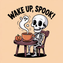 Weck Up Spook Funny Skeleton Halloween-Kaffee