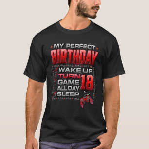 Weck Up Turn 18 Game All Day Gamer 18. Geburtstag T-Shirt