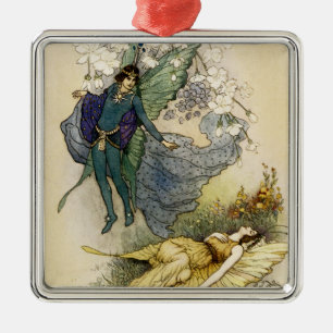 Weck, wenn etwas Vile in der Nähe ist Silbernes Ornament