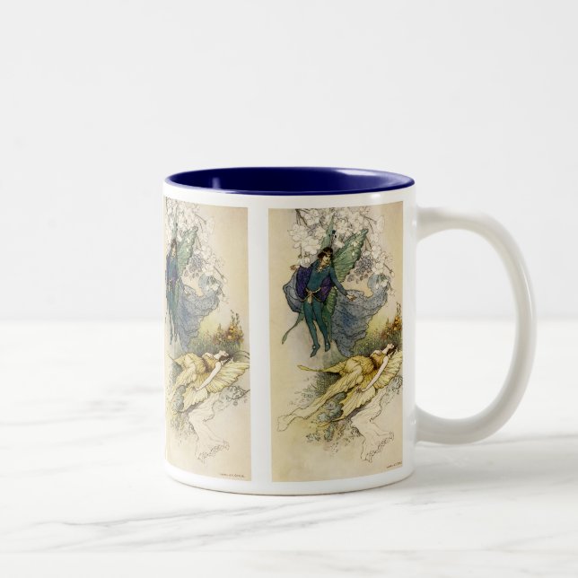 Weck, wenn etwas Vile in der Nähe ist Zweifarbige Tasse (Rechts)