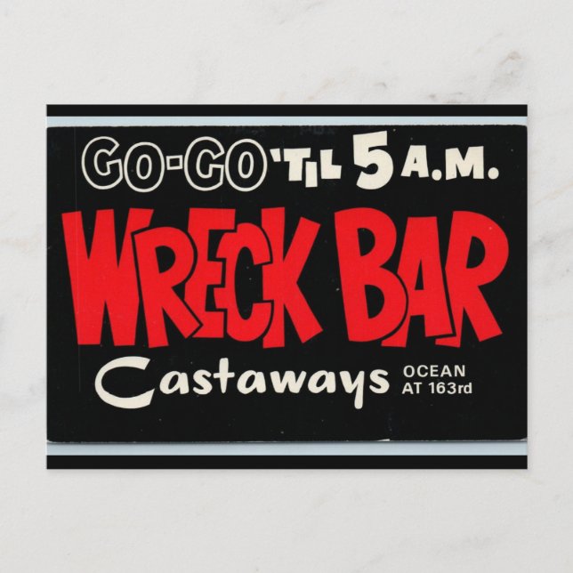 WECKEN SIE BAR DIE CASTAWAYS MIAMI BEACH POSTCARDS POSTKARTE (Vorderseite)