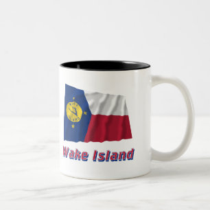 Wecken Sie Insel-wellenartig bewegende Flagge mit Zweifarbige Tasse