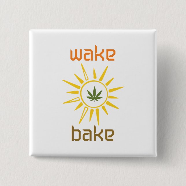 Wecken Sie und backen Sie Button (Vorderseite)