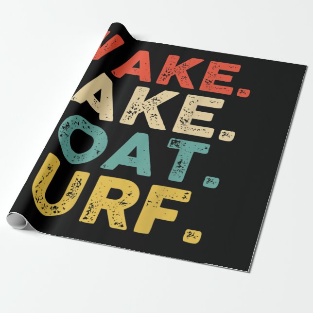 Weckend Surfen Weck Surf Weckend Surflop Weck Surf Geschenkpapier (Ungerollt)