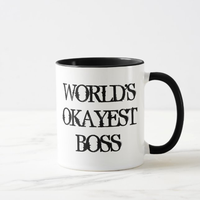 Wecker-Kaffee-Tasse WeltOkayest Chefs Tasse (Rechts)