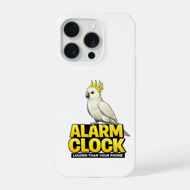 Wecker Kakadu iPhone 15 Pro Hülle (Rückseite)