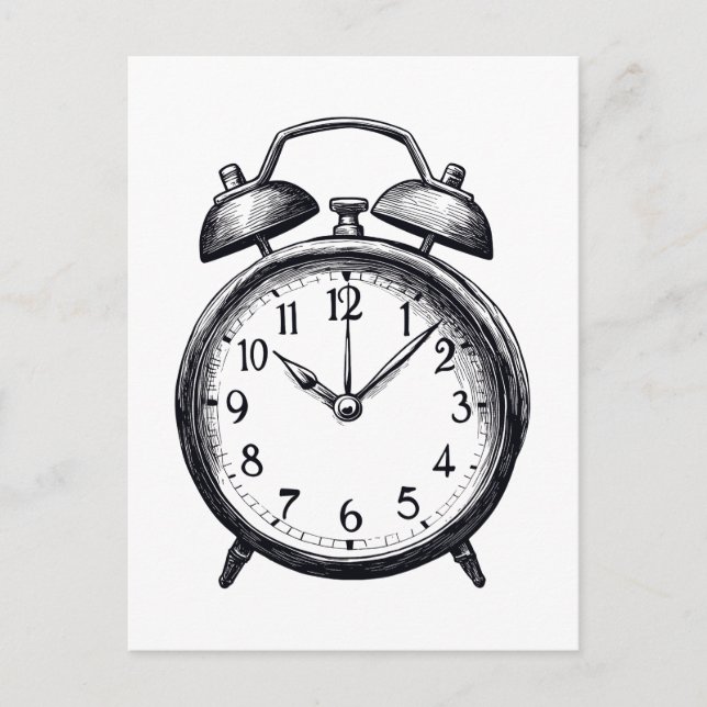 Wecker Postkarte (Vorderseite)