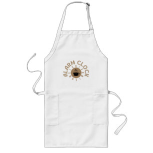 WECKER RETRO KAFFEELIEBHABER MORGEN LANGE SCHÜRZE