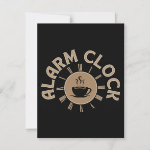 WECKER RETRO KAFFEELIEBHABER MORGENS POSTKARTE