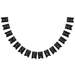 Weckglas mit Gänseblümchen auf Tafel-Hochzeit Wimpelkette