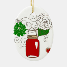 Weckglas-Weihnachtsverzierung Keramikornament