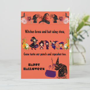 Weckte Hexenparade Cauldron Brew Black Cats Card Ankündigung