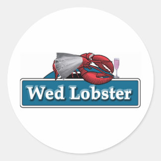 Wed Lobster Runder Aufkleber