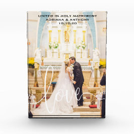 WEDD CUSTOM FOTO HALTEN LIEBE SCRIPT ÜBERLAGE