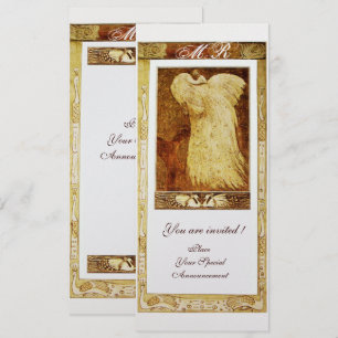 WEDD LIEBE PEACOCK MONOGRAM Weiße Perle Einladung