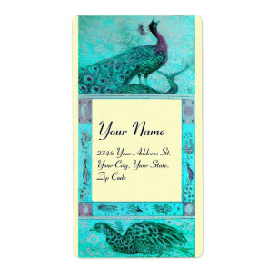 WEDD LIEBE PEACOCKS, blaue Turquase Creme