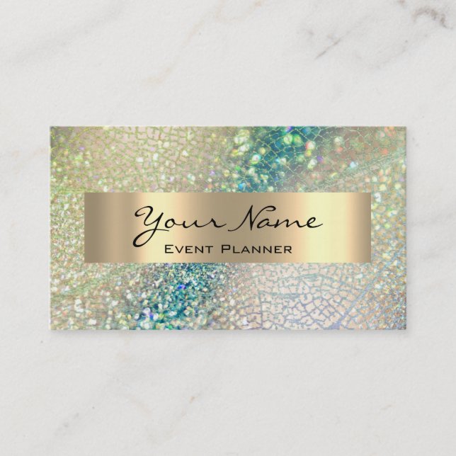 WEDD MAKEUP ARTIST COUCH GREEN HOLOGRAPH TERMINKARTE (Vorderseite)