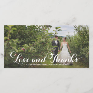 Wedded Bliss   Hochzeitsdanken - Fotokarte Dankeskarte