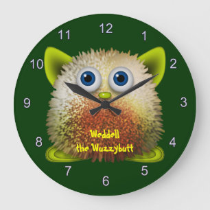 Weddell the Wuzzybutt Kids' Fun Cartoon Clock Große Wanduhr