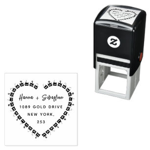 Weddin Couple Names Simple Typografy Wedding Permastempel