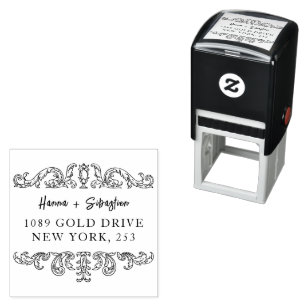 Weddin Couple Names Simple Typografy Wedding Permastempel