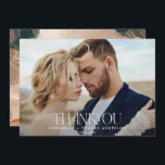 Wedding 1 Foto danke Ihnen terracotta aquamarin be<br><div class="desc">Moderne Typografie 1 Foto Hochzeit danken Ihnen terracotta aquamarine malerische moderne Karte. Teil einer modernen Sammlung.</div>