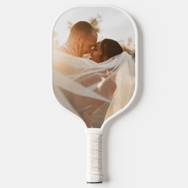 Wedding 2 Foto Memory New Weds Keepake Pickleball Schläger (Vorderseite)