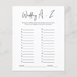 Wedding A-Z | Brautparty Game