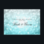 Wedding Advice Card Beach Ombre Bokeh Lights Hinweiskarte<br><div class="desc">Elegantes Brautparty / Polterabend "Wedding Advice Card" für die Braut und Bräutigam mit glamourösen Beach Ombre (türkis   silber) Bokeh Glitzer Lichter und Sondertext. Einfach zu bedienen und leicht zu personalisieren. Bestelle noch heute!</div>